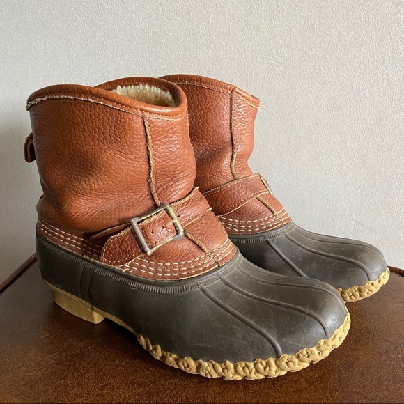 shearling lined duck boots